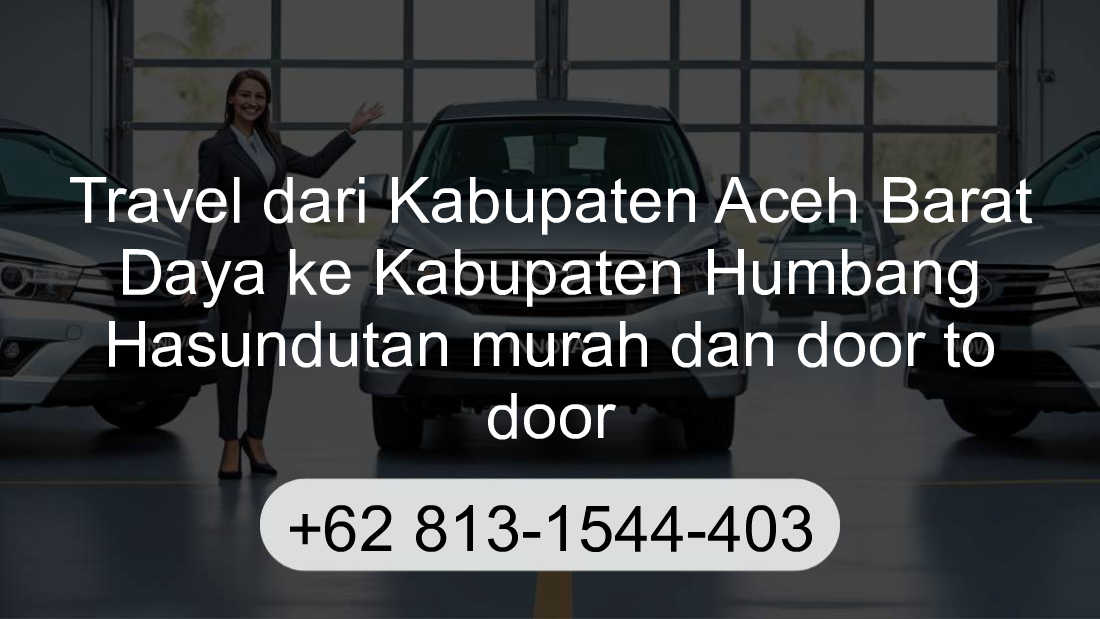 Travel Kabupaten Aceh Barat Daya Kabupaten Humbang Hasundutan