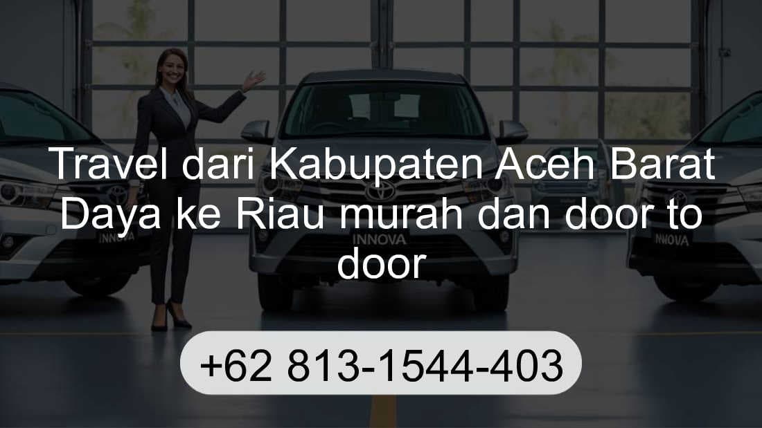 Travel Kabupaten Aceh Barat Daya Riau