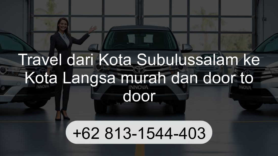 Travel Kota Subulussalam Kota Langsa