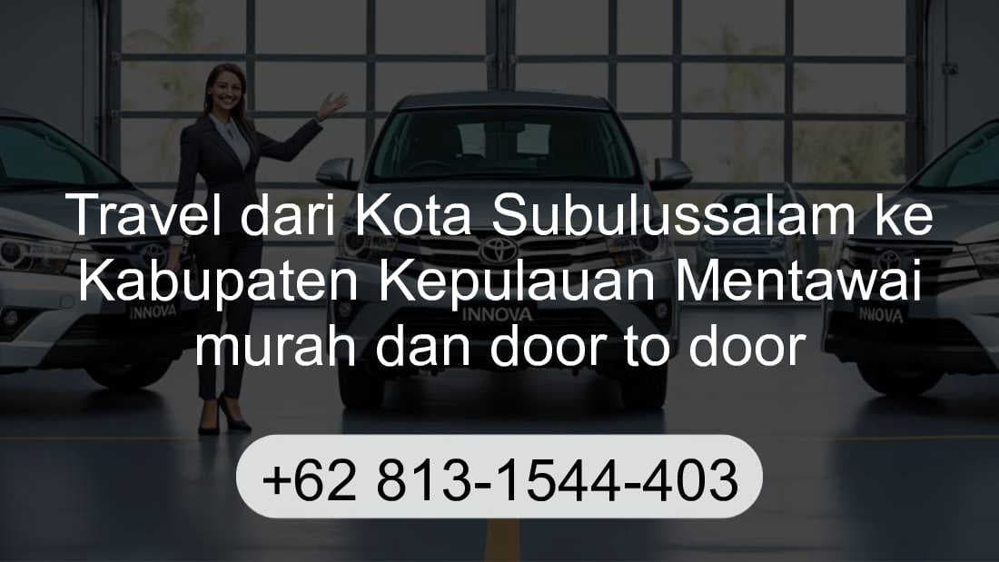 Travel Kota Subulussalam Kabupaten Kepulauan Mentawai