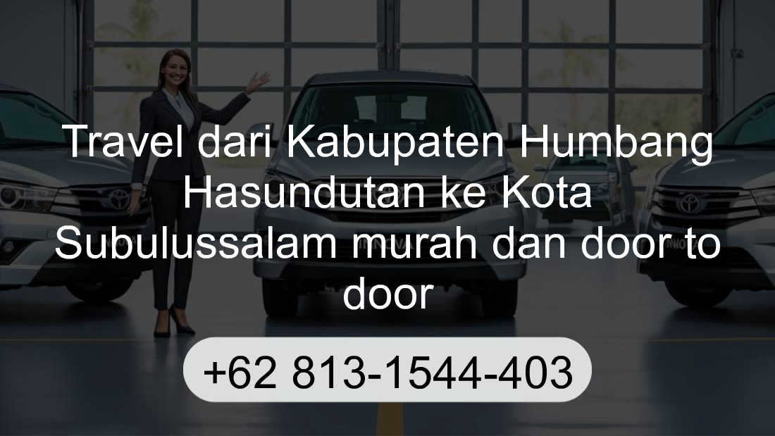 Travel Kabupaten Humbang Hasundutan Kota Subulussalam