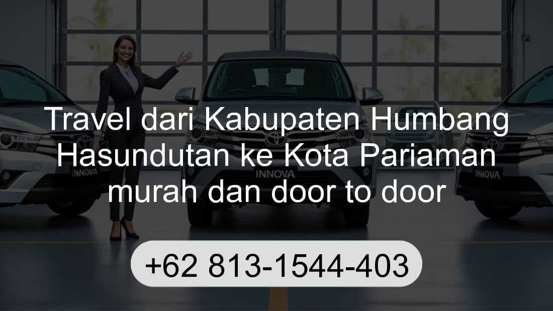 Travel Kabupaten Humbang Hasundutan Kota Pariaman