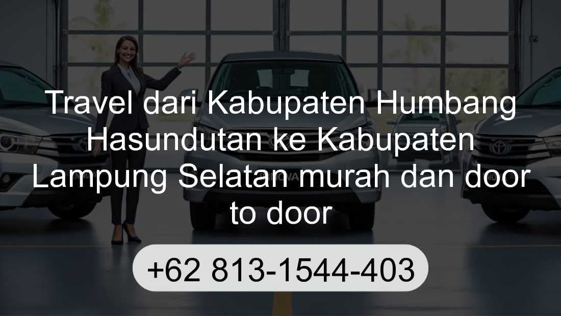 Travel Kabupaten Humbang Hasundutan Kabupaten Lampung Selatan