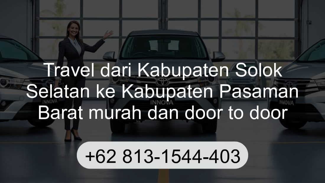 Travel Kabupaten Solok Selatan Kabupaten Pasaman Barat