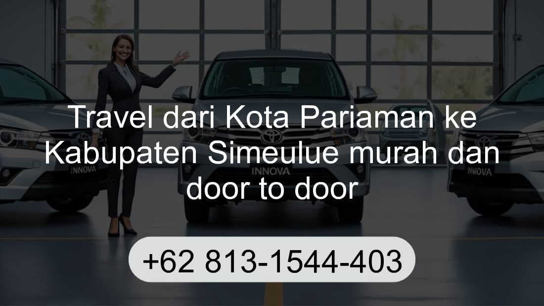 Travel Kota Pariaman Kabupaten Simeulue