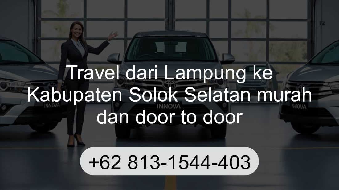 Travel Lampung Kabupaten Solok Selatan
